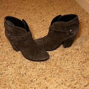 rag & bone Dark Brown/Grey Ankle Booties Size 8 or 38